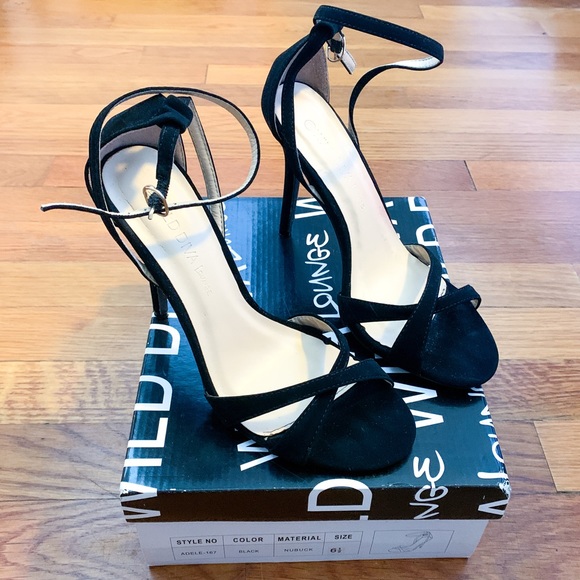 Wild Diva Lounge Braided Macrame Suede Chunky Heels